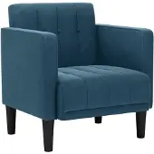 vidaXL Fauteuil avec accoudoirs bleu 53 cm velours