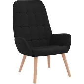vidaXL Fauteuil relaxant en tissu noir
