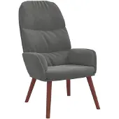 vidaXL Fauteuil relax gris foncé velours
