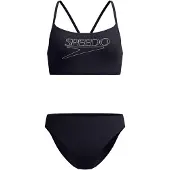 Speedo Endurance+ Logo Thin Strap Bikini Noir UK 34 Femme