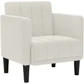 vidaXL Fauteuil avec accoudoirs Crème 53 cm Velours