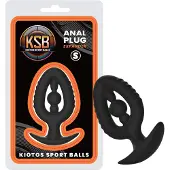 Kiotos - plug anal en silicone avec dilatateur S (noir)