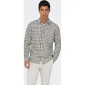 Only & Sons Chemise 'ONSGudmund' noir / blanc naturel