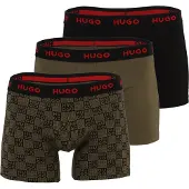 HUGO Lot de trois boxers longs en coton stretch