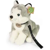 Rappa Peluche Husky Avec Laisse 28 Cm Ecologique