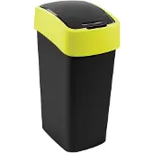 Curver Poubelle FLIP BIN 45 l noir/jaune