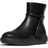 FitFlop Iq-comff Tassel Leather Booties Noir EU 38 Femme