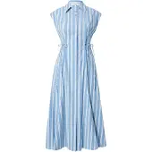 Tommy Hilfiger Summer Cotton Sleeveless Midi Dress Bleu L Femme