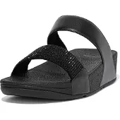 FitFlop pour femme. EC4-090 Tongs Lulu Crystal noir (38), 3 à 5 cm, Aucun, Casuel, Beachwear