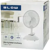 BLOW 44-062# - Ventilateur domestique à lamelles - Blanc - table - 1,5 m - AC - 22 W