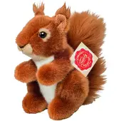 Teddy HERMANN® Teddy Hermann Écureuil, peluche, animal en peluche, animal de la forêt, en attente, peluche, brun, 14 cm, 90843