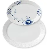 Ginza.se Mixed Oval Platters-28 Cm & 35 Cm Plate Blanc