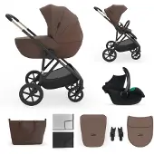 Kinderkraft Poussette combinée 3 en 1 Prime 3 Velvet Mocca