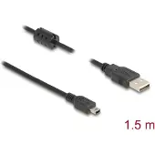DeLOCK Câble de données USB Mini - 1,5 mètre - Noir -