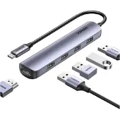 UGREEN 20197 station d'accueil pour ordinateur portable/réplicateur de ports USB filaire 3.2 Gen 1 (3.1 Gen 1) Type-C Gris