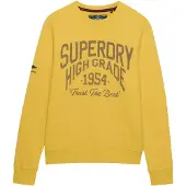 Superdry pour homme. M2014476A Sweat-shirt Coastal Relaxed jaune (L), Casuel, Coton