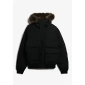 Superdry pour homme. M5012363A Veste Everest à capuche, noire (M), Casuel, Polister recyclé