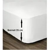 Lovely Home Drap-housse Lovely Home Blanc 180 x 200 cm