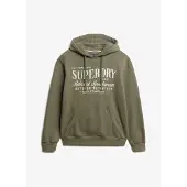 Superdry pour homme. M2014246A Outdoor Supply Co Capuche détendue vert (M), Casuel, Coton, Manche longue