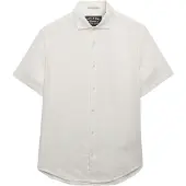 Superdry Chemise à Manches Courtes Riviera - Blanc Optic