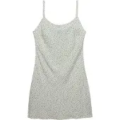 Superdry pour femme. W8012118A Robe Cami imprimée verte (XS), Casuel, Viscose, Sans manches / bretelles