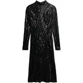 Superdry pour femme. W8012034A Robe ouverte noire (XL), Fête, Polyester, Manche longue