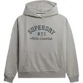 Superdry pour femme. W2012452A Athletic Essentials Relax Sweatshirt gris (L), Casuel, Coton