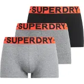 Superdry Boxers gris chiné / orange clair / noir