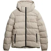 Superdry Microfibre Sport Puffer Jacket Beige S Homme