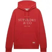 Superdry pour homme. M2014538A Sweat à capuche 1954 Company Relaxed rouge (S), Casuel, Coton