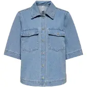 ONLY Chemisier 'ONLBelle' bleu denim