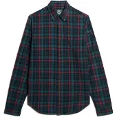 Superdry Chemise vert / rouge / noir