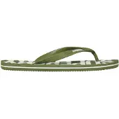 Superdry Homme Logo En Relief Core Tongs, Kaki &amp; Blanc - Pointure: 10-11