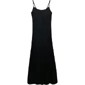 Superdry Bias Cut Maxi Slip Sleeveless Long Dress Noir S Femme