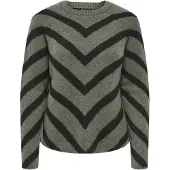 ONLY Pull-over 'ONLEliza' vert chiné / noir
