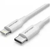 Vention USB 2.0 Type-C Lightning LAJWF/ USB Type-C mâle - Lightning mâle/ Jusqu'à 27W/ 480Mbps/ 1m/ Blanc