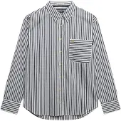 Superdry pour femme. W4010541A Chemise décontractée en popeline marine (XXS), Casuel, Coton, Manche longue
