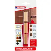 Edding 5x , Marqueur, Kit de cire de réparation pour meubles 8901 noyer (3x)