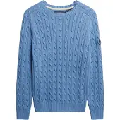 Superdry Slouchy Cable Sweater Bleu 2XS Femme
