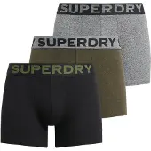 Superdry Homme Lot de Trois Caleçons Gris Taille: S