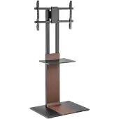 Aisens FT86TSE-401, Support multimédia, noir, marron, acier, écran plat, 50 kg, 94 cm (37")
