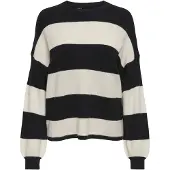 ONLY Pull-over 'ONLAtia' noir / blanc
