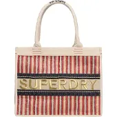 Superdry Cabas crème / or / rouge / noir
