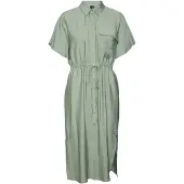 Vero Moda Iris Short Sleeve Midi Dress Vert S Femme
