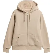 Superdry Borg Lined Full Zip Sweatshirt Beige L Femme