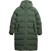 Superdry Femme Doudoune Longue à Capuche Green Taille: 42