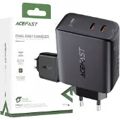 Acefast Chargeur 2X Usb Type C 40W, Pps, Pd, Qc 3.0, Afc, Fcp Noir (A9 Noir)
