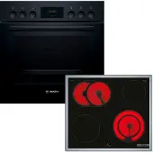 Bosch Cuisinière encastrable HND211LB2, HEF113BB0 + NKN645GA2E, Cuisinière encastrable, Plaque de cuisson électrique