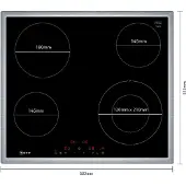 NEFF N 70, Table de cuisson électrique, 60 cm, noir, avec cadre à poser, T16SDF9R0