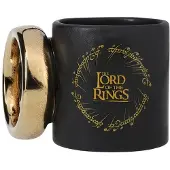 Paladone LOTR The One Ring Shaped Mug (Mug en forme d'anneau), Tasse, Noir, Or